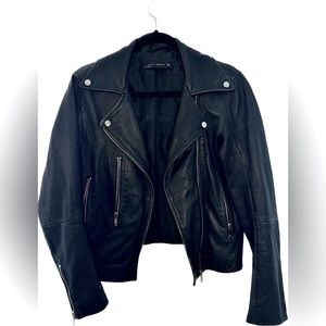 Black Leather Biker Jacket